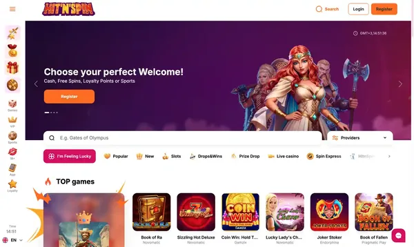 HitNSpin Casino screenshot 1